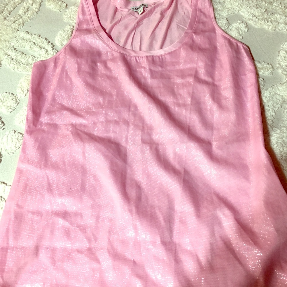 Pink sparkly tank top